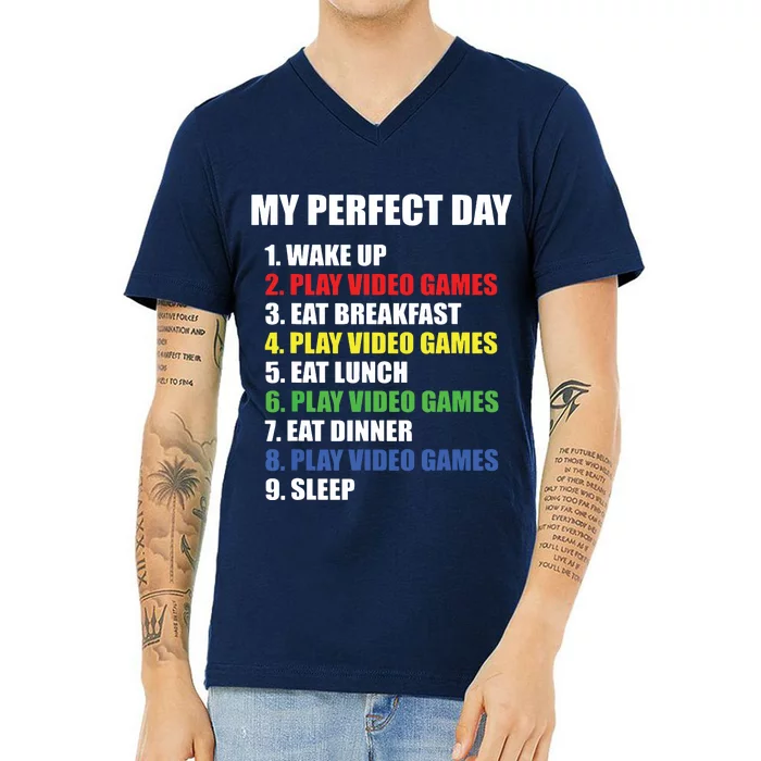 GIFT IDEA The Perfect Gaming Day Suprise For Gamers V-Neck T-Shirt