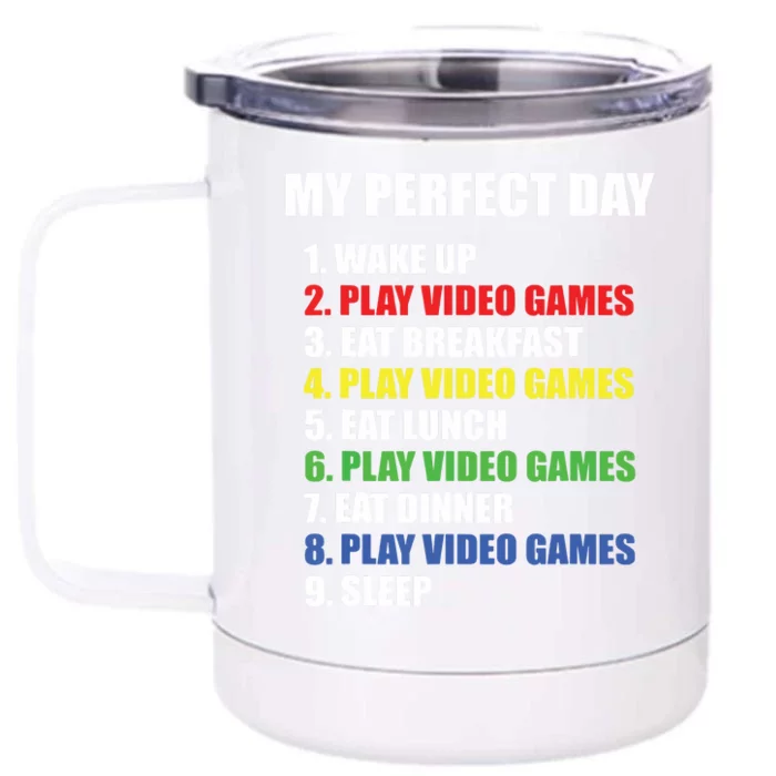 GIFT IDEA The Perfect Gaming Day Suprise For Gamers Front & Back 12oz Stainless Steel Tumbler Cup