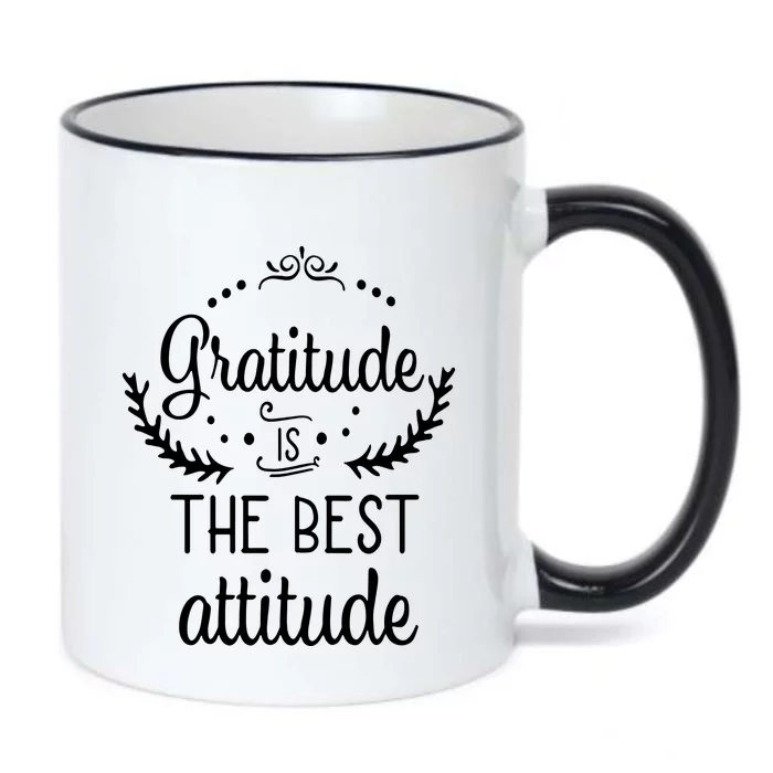 Gratitude Is The Best Attitude Black Color Changing Mug