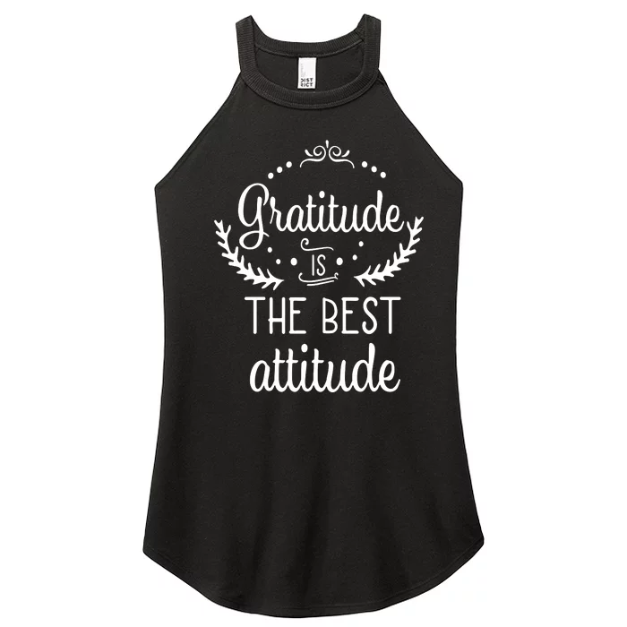 Gratitude Is The Best Attitude Women’s Perfect Tri Rocker Tank