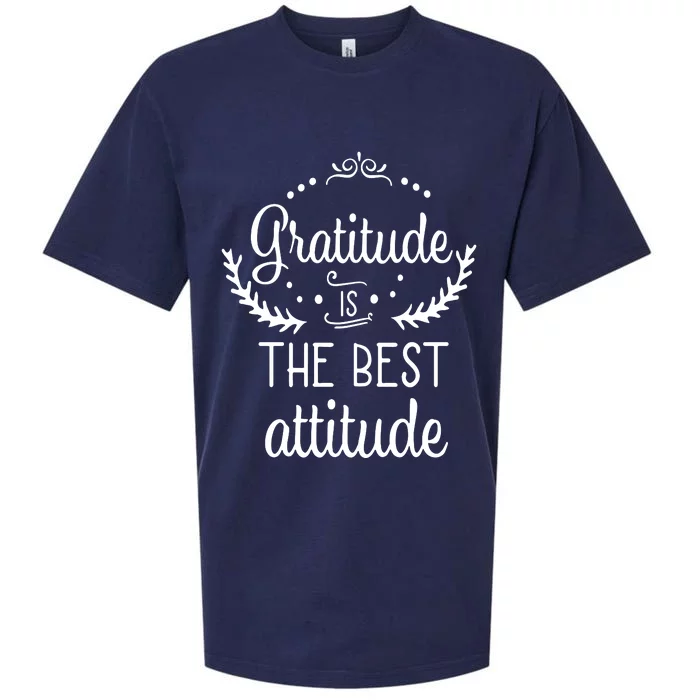 Gratitude Is The Best Attitude Sueded Cloud Jersey T-Shirt