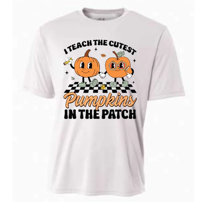 Groovy I Teach The Cutest Pumpkins In The Patch For Teacher Cooling Performance Crew T-Shirt