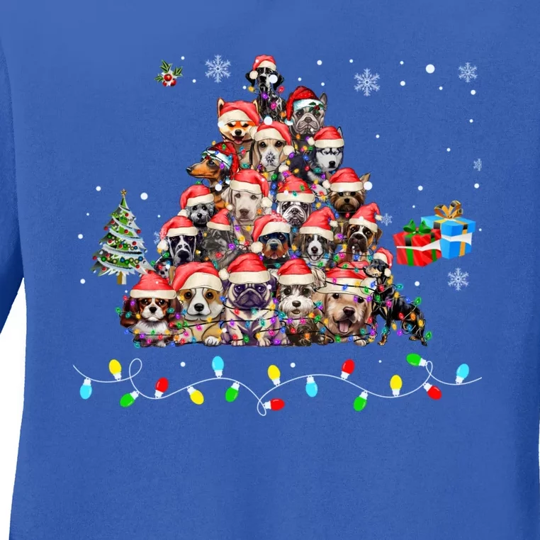 Get Into The Holiday Spirit With Joyful Loyal Dog Breeds Gift Ladies Long Sleeve Shirt