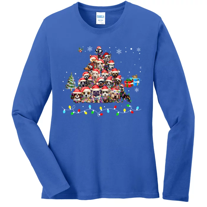 Get Into The Holiday Spirit With Joyful Loyal Dog Breeds Gift Ladies Long Sleeve Shirt