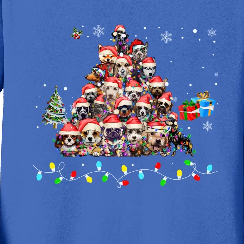 Get Into The Holiday Spirit With Joyful Loyal Dog Breeds Gift Kids Long Sleeve Shirt