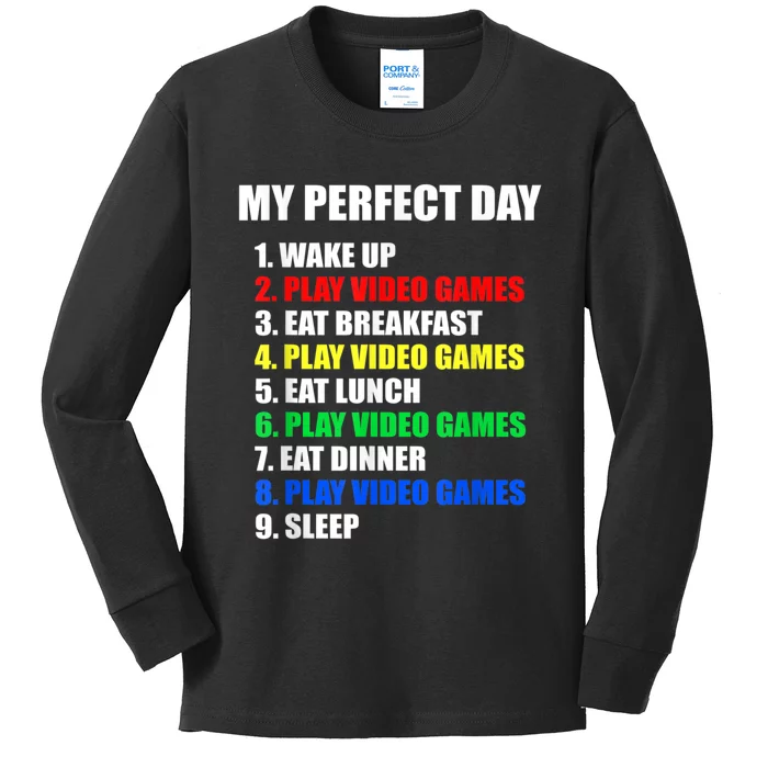 GIFT IDEA: The Perfect Gaming Day Suprise For Gamers Kids Long Sleeve Shirt