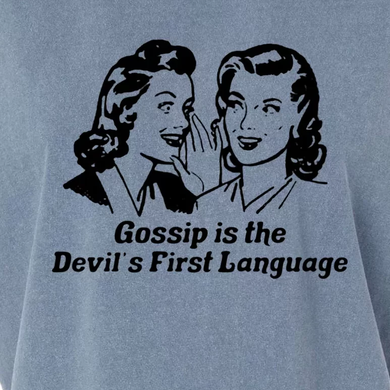 Gossip Is The Devils First Language Art Garment-Dyed Women's Muscle Tee