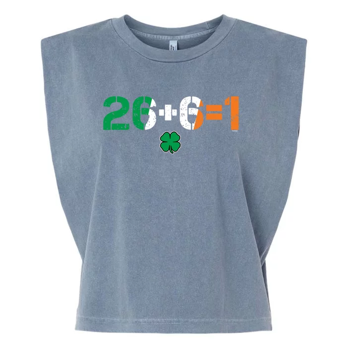 Green Irish Unity 26 + 6 = 1 St Paddys Day Ireland Gift Garment-Dyed Women's Muscle Tee