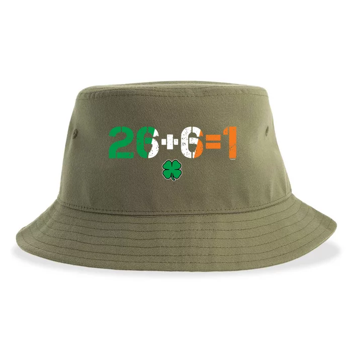 Green Irish Unity 26 + 6 = 1 St Paddys Day Ireland Gift Sustainable Bucket Hat