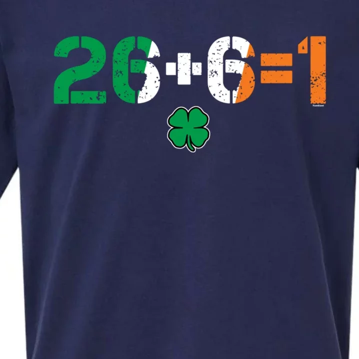 Green Irish Unity 26 + 6 = 1 St Paddys Day Ireland Gift Sueded Cloud Jersey T-Shirt