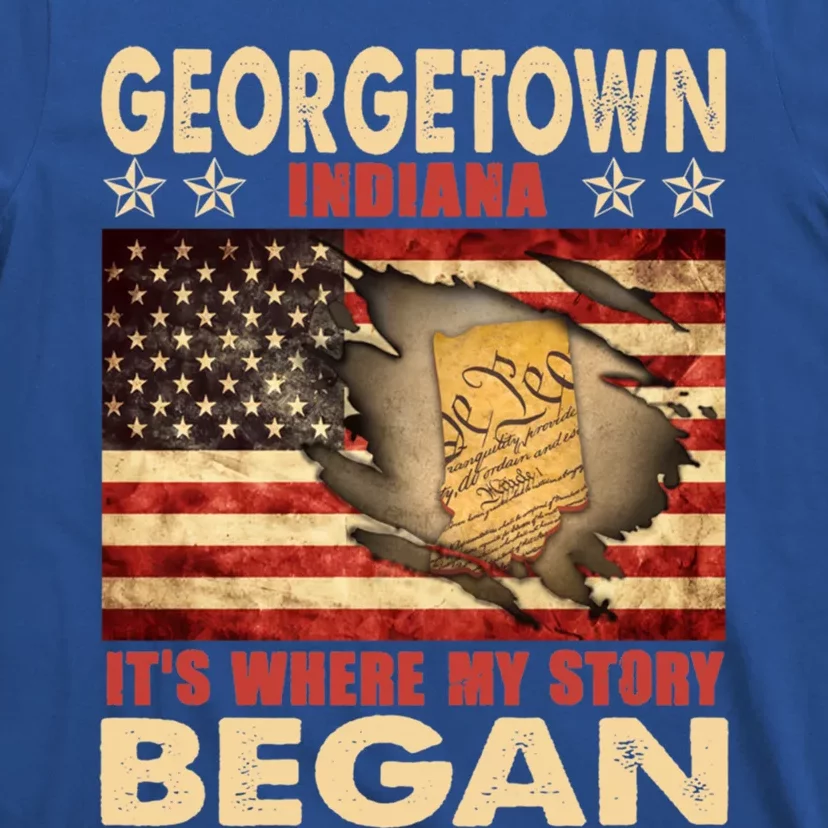 Georgetown Indiana Usa Flag 4th Of July Gift T-Shirt