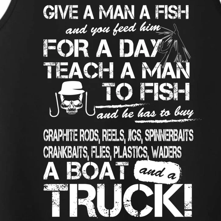 Give A Man A Fish A Boat And A Truck Performance Tank