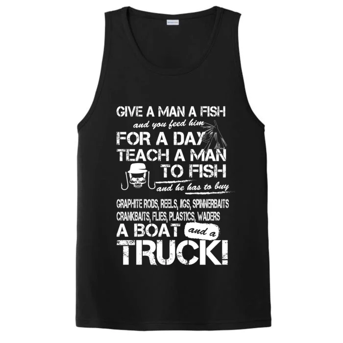 Give A Man A Fish A Boat And A Truck Performance Tank