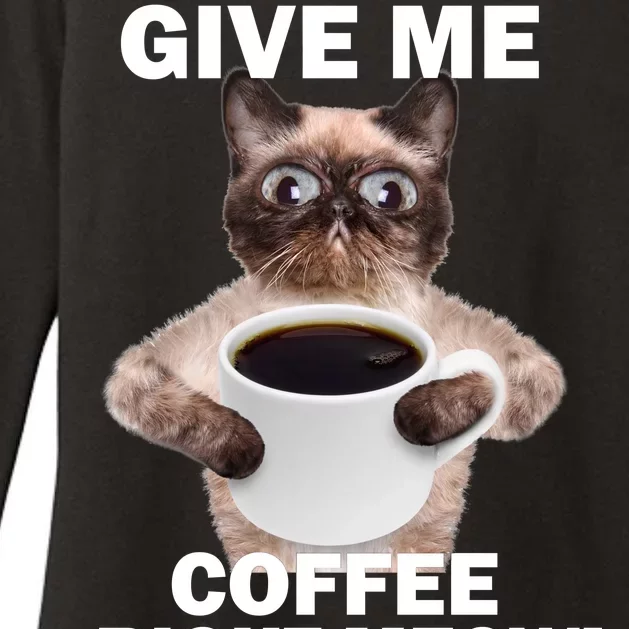 Give Me Coffee Right Meow Womens CVC Long Sleeve Shirt