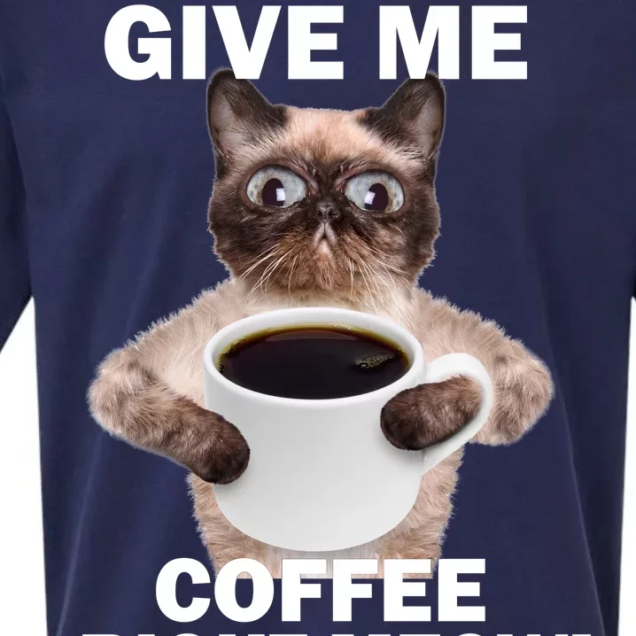 Give Me Coffee Right Meow Sueded Cloud Jersey T-Shirt