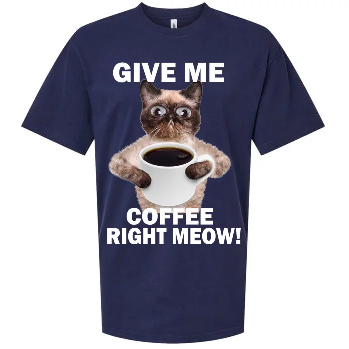 Give Me Coffee Right Meow Sueded Cloud Jersey T-Shirt