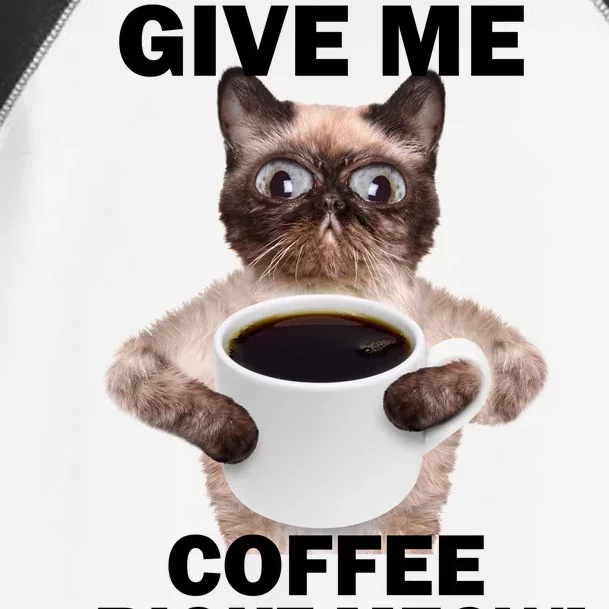 Give Me Coffee Right Meow Toddler Fine Jersey T-Shirt