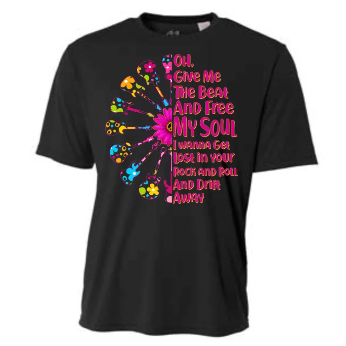 Give Me The Beat Hippie Guitars Cooling Performance Crew T-Shirt