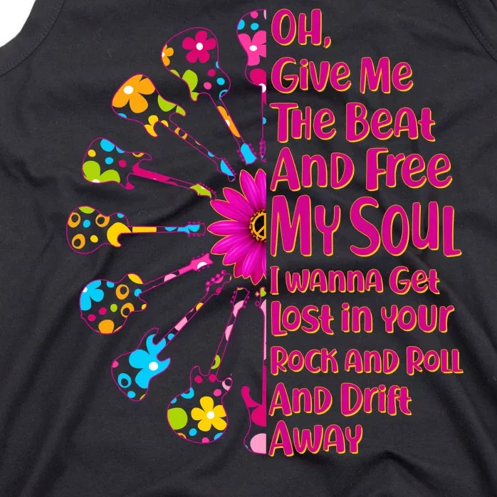 Give Me The Beat Hippie Guitars Tank Top