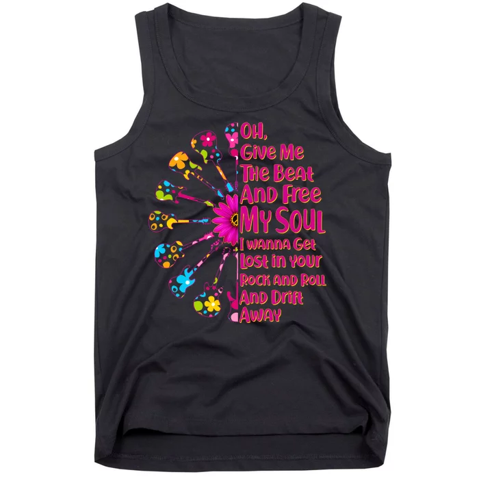 Give Me The Beat Hippie Guitars Tank Top