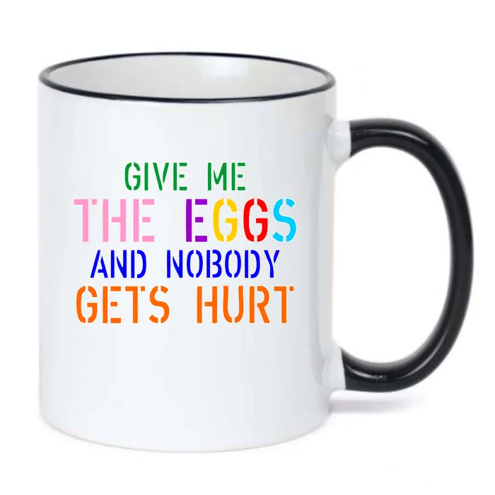 Give Me The Eggs and Nobody Gets Hurt Easter Egg Hunt Black Color Changing Mug