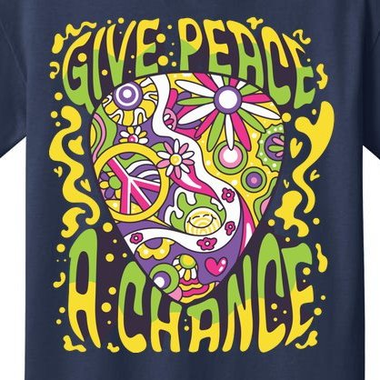 Give Peace A Chance Hippie Guitar Pick Kids T-Shirt