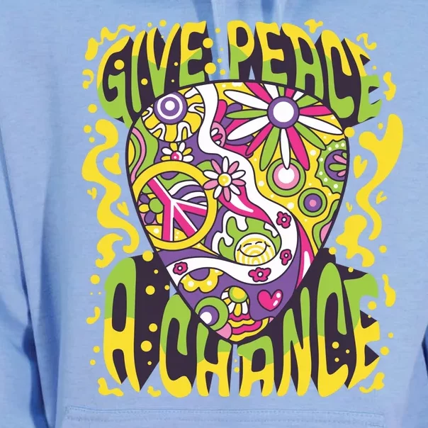 Give Peace A Chance Hippie Guitar Pick Unisex Surf Hoodie