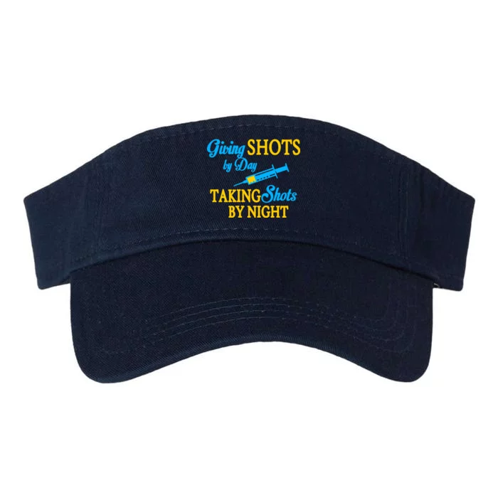 Givings Shots By Day and Taking Shots By Night Nurse Valucap Bio-Washed Visor