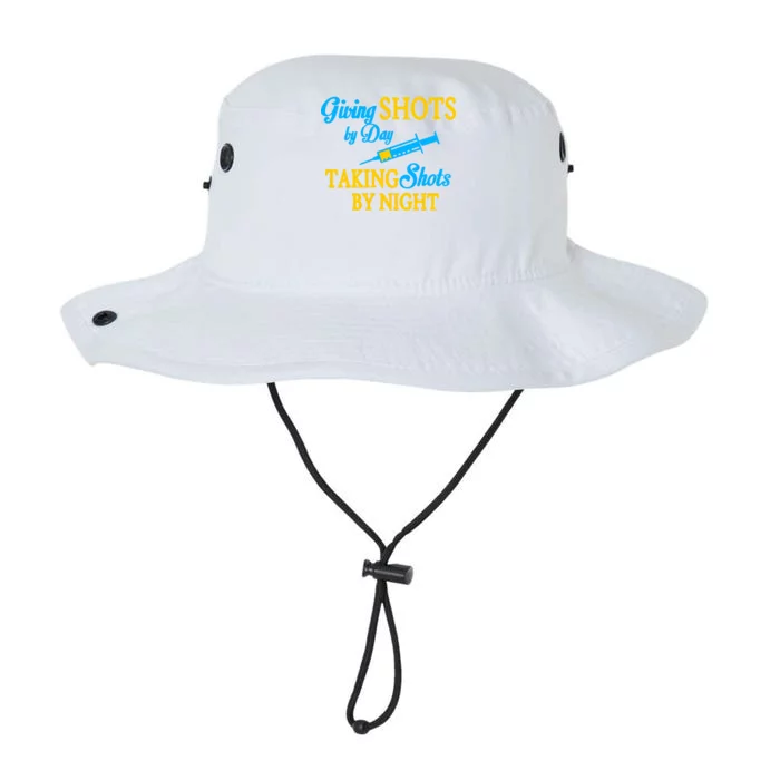 Givings Shots By Day and Taking Shots By Night Nurse Legacy Cool Fit Booney Bucket Hat