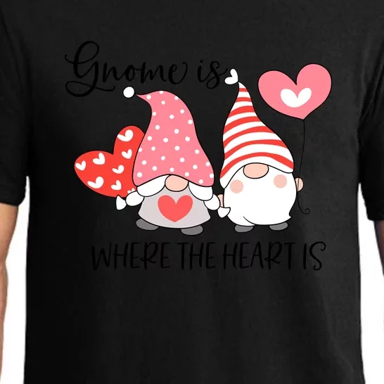 Gnome Is Where The Heart Is Gift For Valentine Day Pajama Set