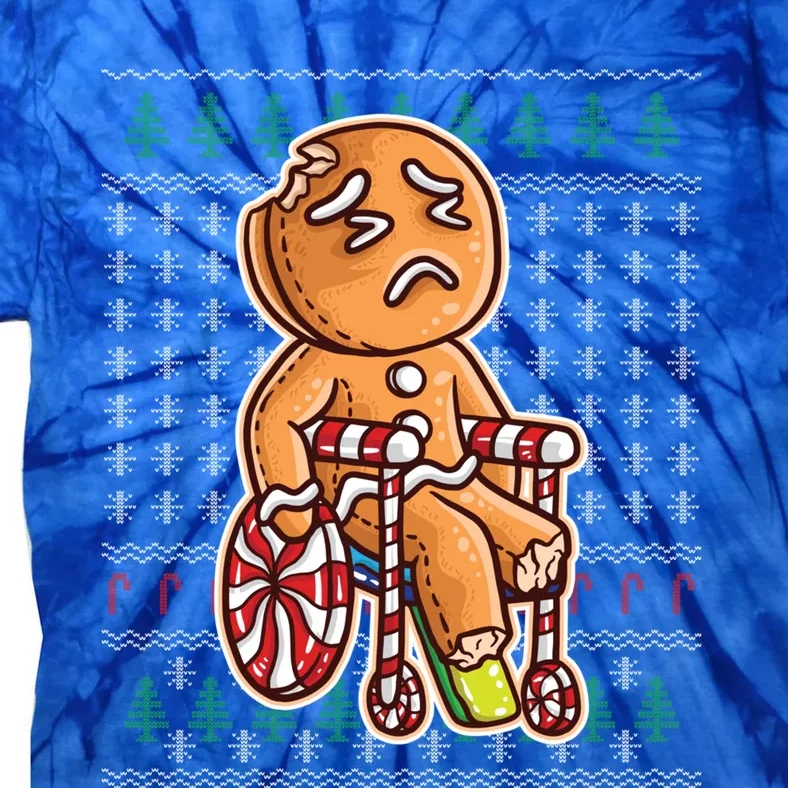 Gingerbread In Wheelchair Broken Leg Joke Cookie Baking Great Gift Tie-Dye T-Shirt