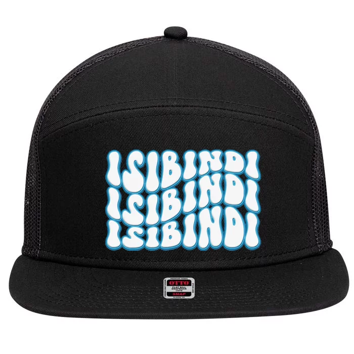 Groovy Isibindi Wavy Style School Spirit Wear 7 Panel Mesh Trucker Snapback Hat