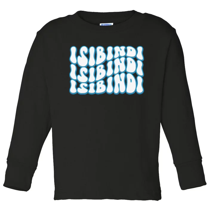 Groovy Isibindi Wavy Style School Spirit Wear Toddler Long Sleeve Shirt