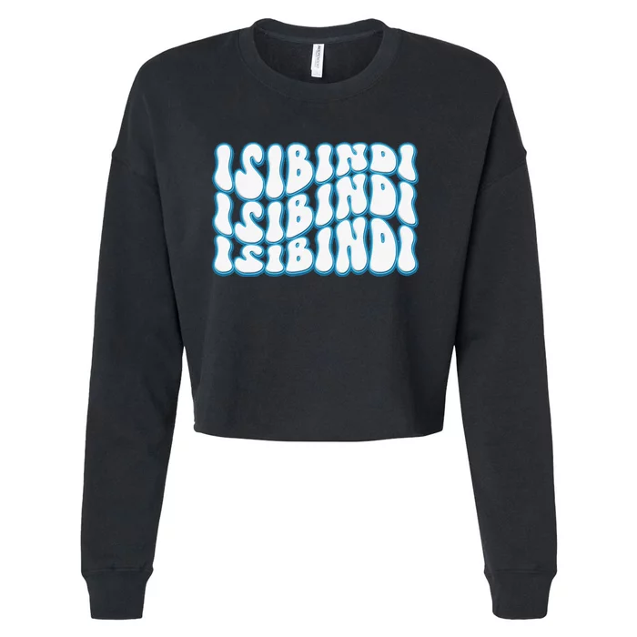 Groovy Isibindi Wavy Style School Spirit Wear Cropped Pullover Crew