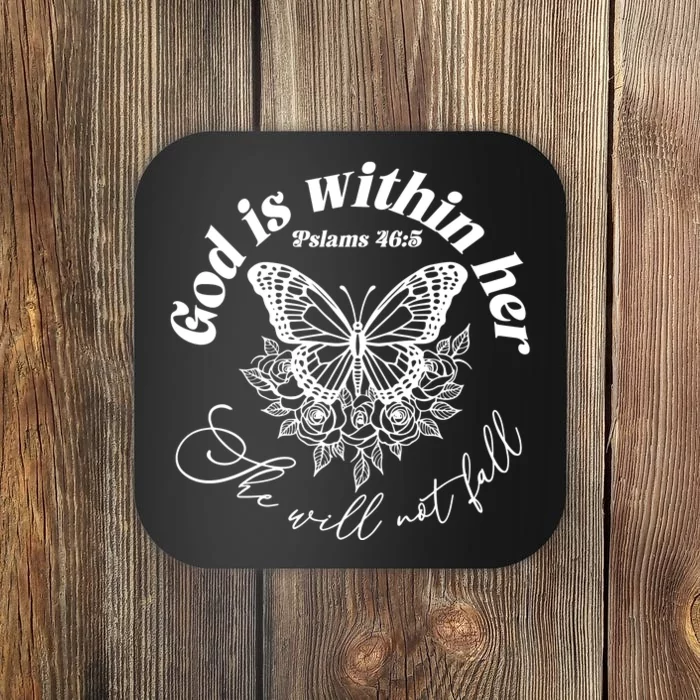 God Is Within Her She Will Not Fall Coaster