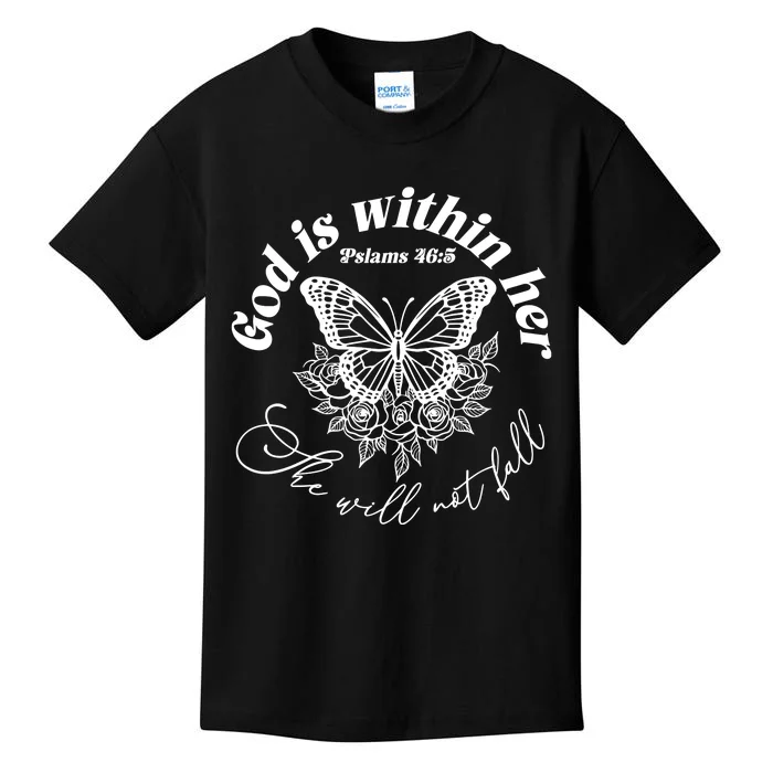 God Is Within Her She Will Not Fall Kids T-Shirt