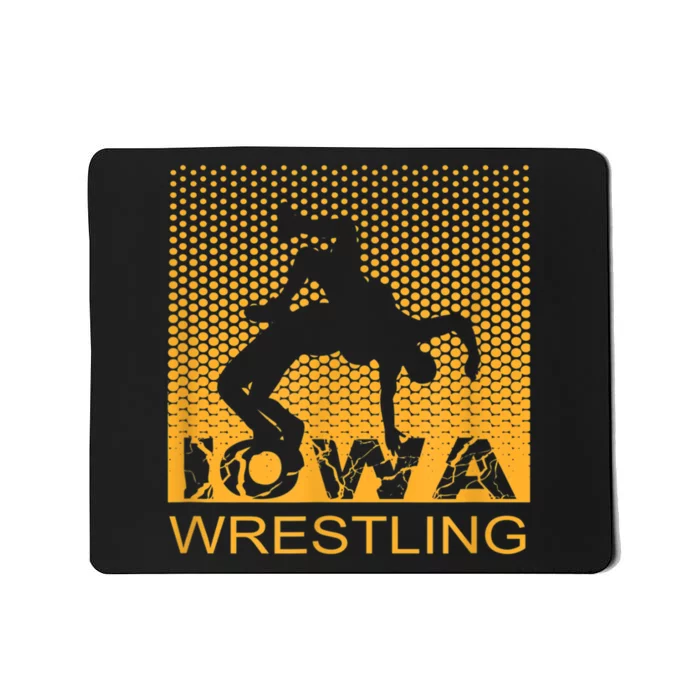 Graphic Iowa Wrestling Freestyle Wrestler The Hawkeye State Mousepad