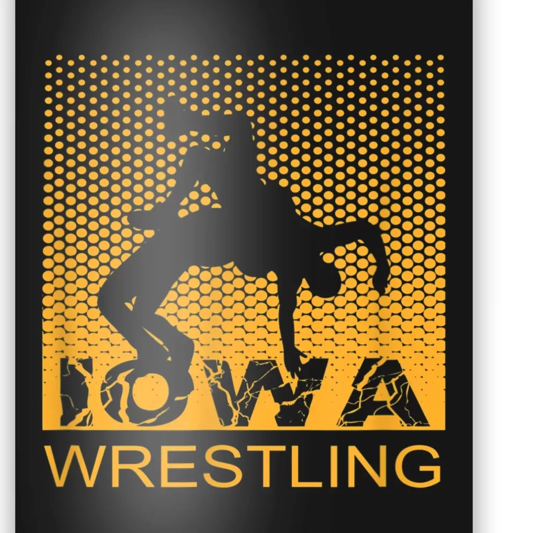 Graphic Iowa Wrestling Freestyle Wrestler The Hawkeye State Poster