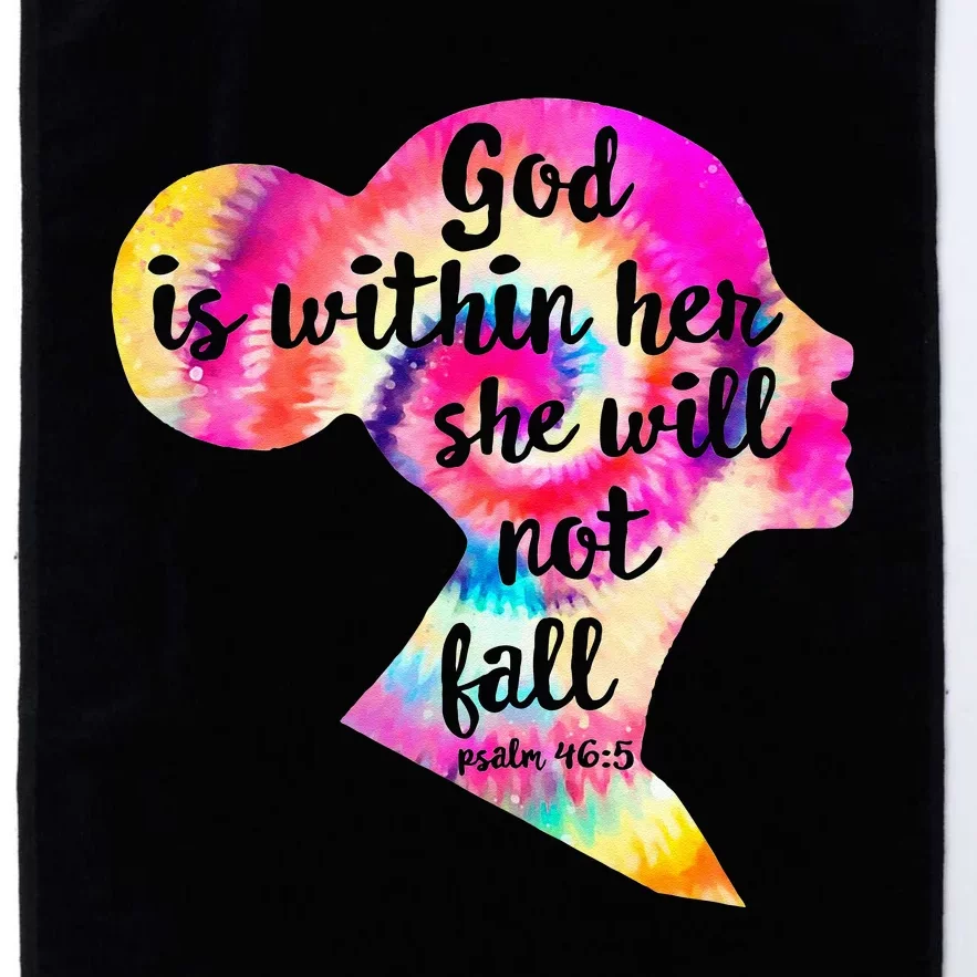 God Is Within Her She Will Not Fail Christian Tie Dye Women Platinum Collection Golf Towel