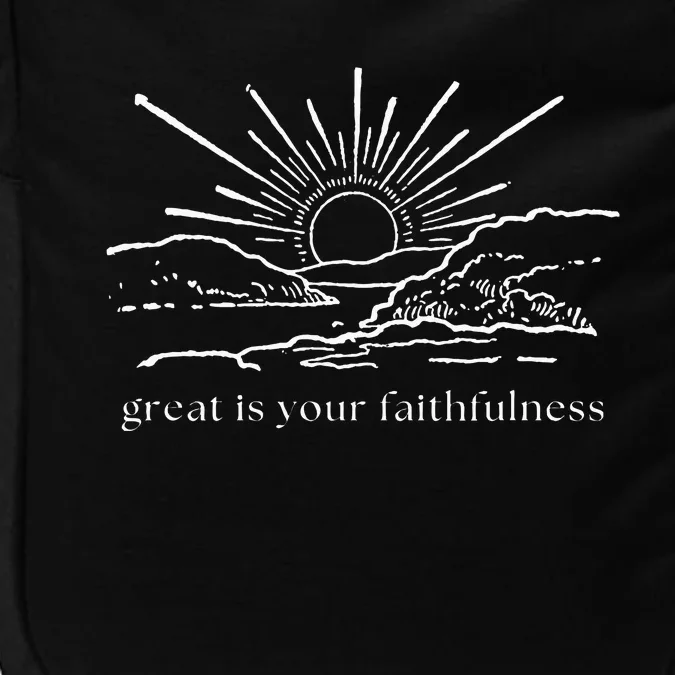 Great Is Your Faithfulness Christian Bible Verse Sun Jesus Impact Tech Backpack