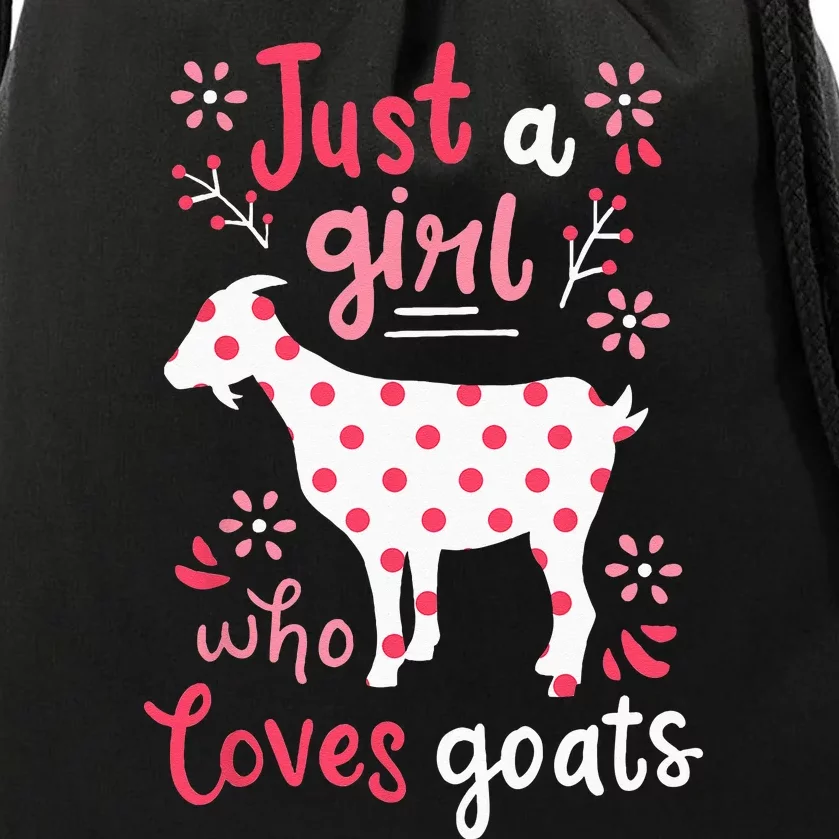 Goat Just A Girl Goats Gift Drawstring Bag