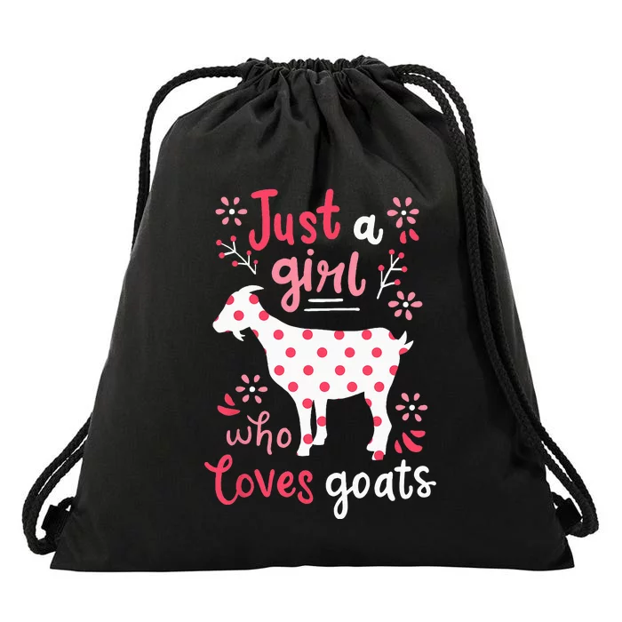 Goat Just A Girl Goats Gift Drawstring Bag