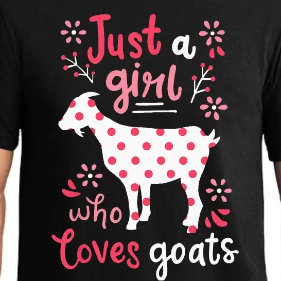 Goat Just A Girl Goats Gift Pajama Set