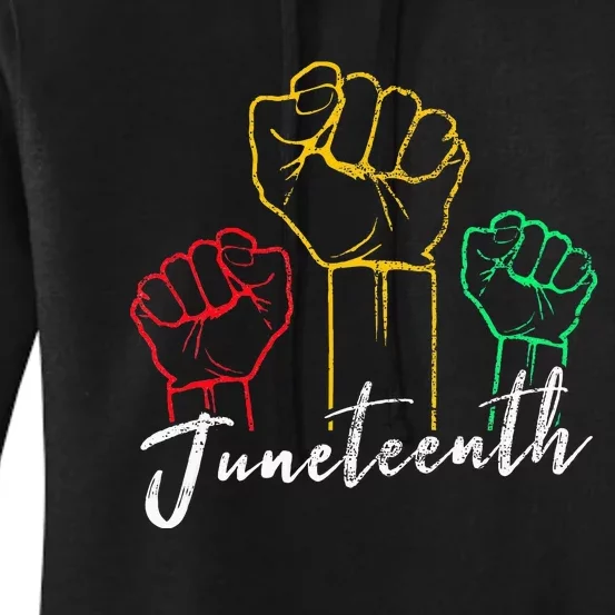 Groovy Juneteenth African American Freedom Black History Women's Pullover Hoodie