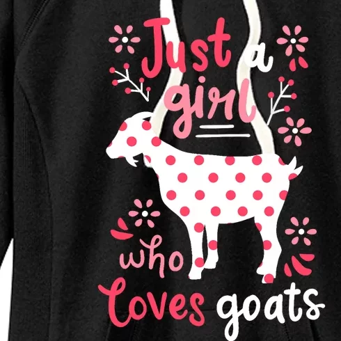 Goat Just A Girl Goats Gift Women's Fleece Hoodie