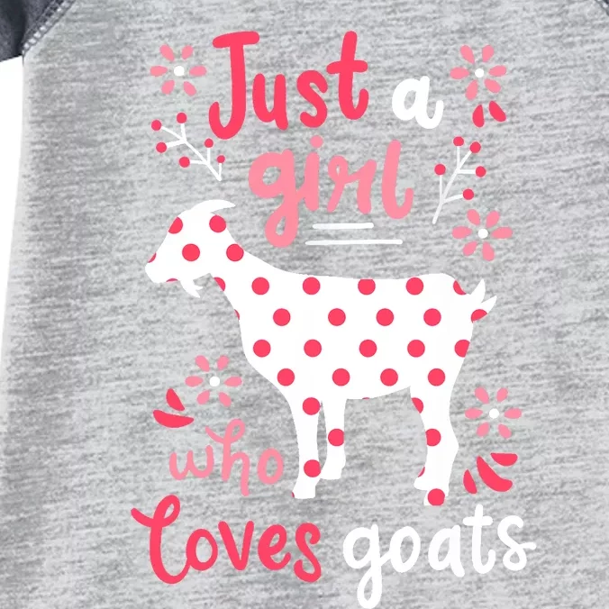 Goat Just A Girl Goats Gift Infant Baby Jersey Bodysuit