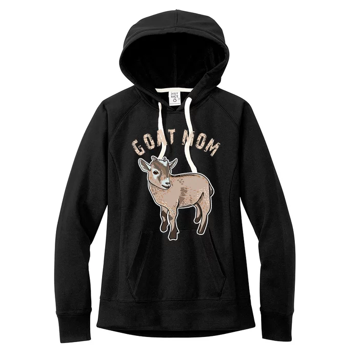 Goat  Just A  Who Loves Goats Farmer Goat Mom Women's Fleece Hoodie