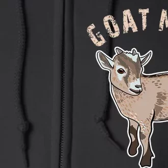 Goat  Just A  Who Loves Goats Farmer Goat Mom Full Zip Hoodie