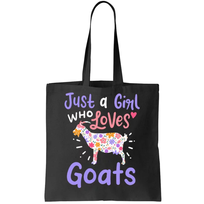 Goat Just A Girl Who Loves Goats Gift For Goat Lovers Tote Bag