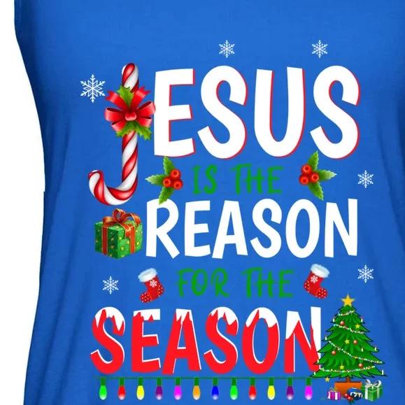 God Jesus Christ Is Reason For The Christmas Season Gift Ladies Essential Flowy Tank